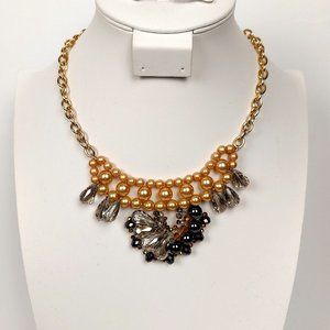 NWT BALLET BRAND FAUX PEARL AND CRYSTAL "BEE" NECKLACE